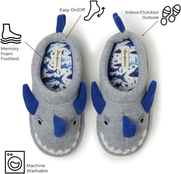 Dearfoams Christmas Gifts for Kids Washable Animal Critter Kids Slippers - Image 7